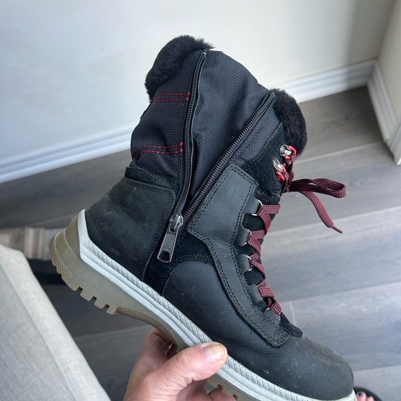 Santana Canada Mio Leather Insulated Waterproof Black Winter Boots Women’s Sz. 8 - Picture 3 of 17